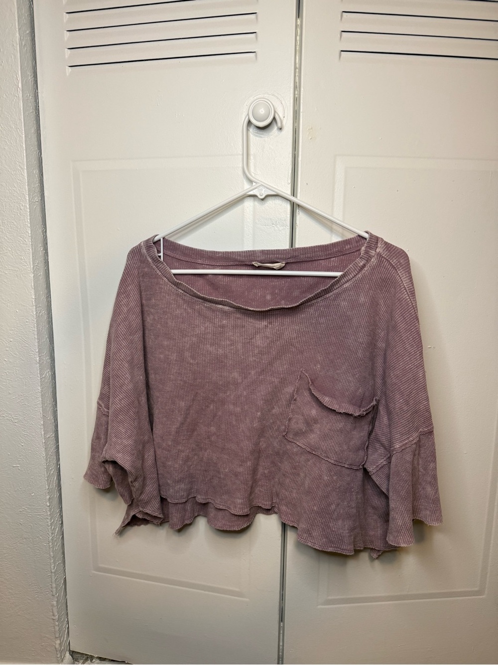 Altar'd State Washed Mauve Crop Top